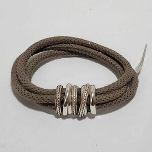 BRIGHTON JF3340 NEPTUNE'S RINGS SLIM Silver Grey Crystal magnetic BRACELET new!!